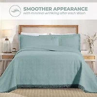 SUPERIOR® Remi Geometric Fringe Boho Modern Jacquard Bedspread