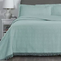 SUPERIOR® Remi Geometric Fringe Boho Modern Jacquard Bedspread
