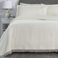 SUPERIOR® Remi Geometric Fringe Boho Modern Jacquard Bedspread
