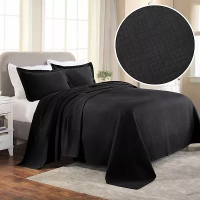 SUPERIOR® Basketweave Matelasse Cotton Woven Jacquard Bedspread