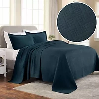 SUPERIOR® Basketweave Matelasse Cotton Woven Jacquard Bedspread