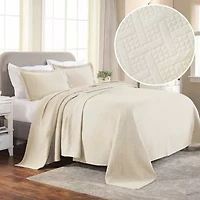 SUPERIOR® Basketweave Matelasse Cotton Woven Jacquard Bedspread