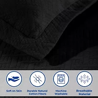 SUPERIOR® Basketweave Matelasse Cotton Woven Jacquard Bedspread