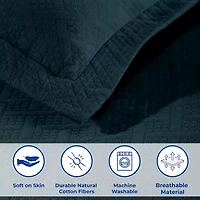 SUPERIOR® Basketweave Matelasse Cotton Woven Jacquard Bedspread