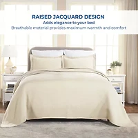 SUPERIOR® Basketweave Matelasse Cotton Woven Jacquard Bedspread