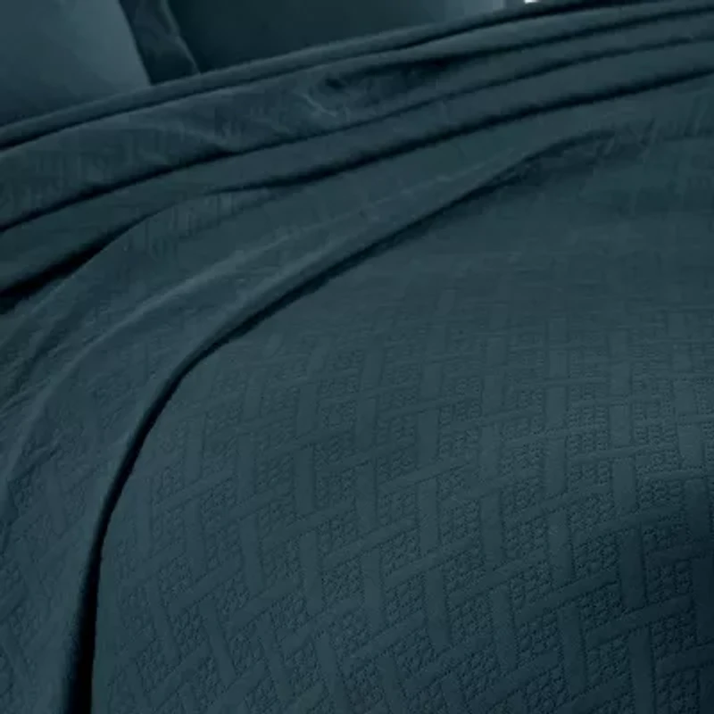 SUPERIOR® Basketweave Matelasse Cotton Woven Jacquard Bedspread