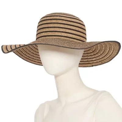 a.n.a Striped Womens Floppy Hat