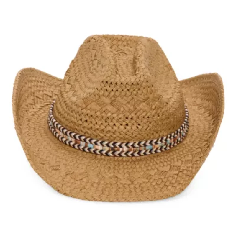 a.n.a Straw Novelty Trim Womens Cowboy Hat