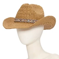 a.n.a Straw Novelty Trim Womens Cowboy Hat