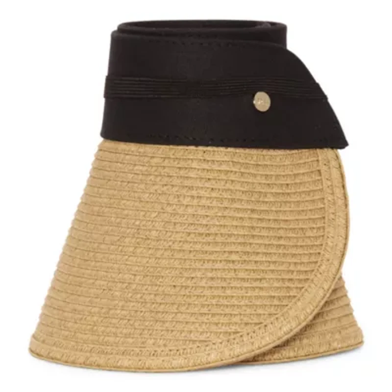 Liz Claiborne Fabric Straw Roll-Up Womens Visor