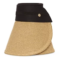 Liz Claiborne Fabric Straw Roll-Up Womens Visor