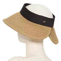 Liz Claiborne Fabric Straw Roll-Up Womens Visor