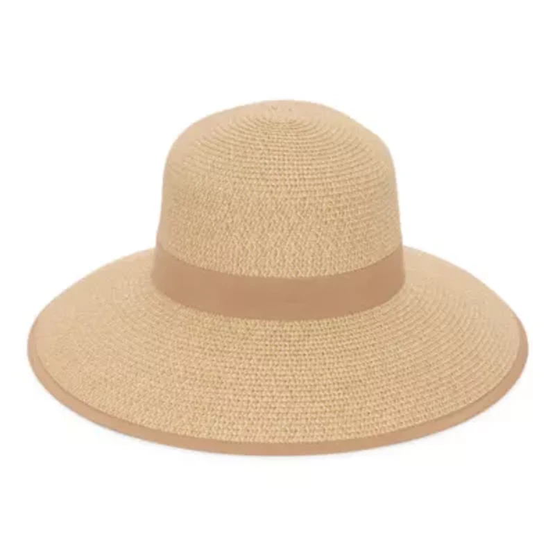 Liz Claiborne Self Bow-Back Split Brim Framer Womens Floppy Hat