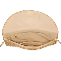 a.n.a Woven Straw Clutch