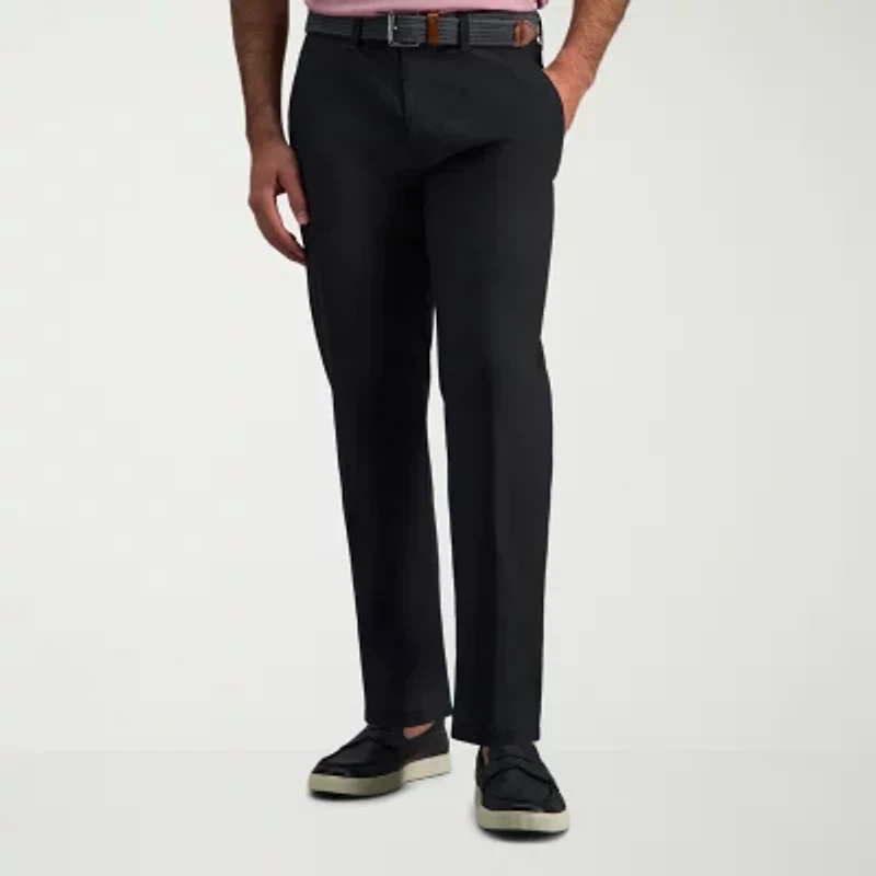 Haggar Cotton Canvas Mens Straight Fit Flat Front Pant