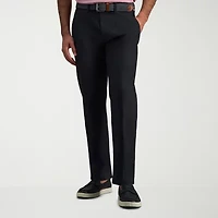 Haggar Cotton Canvas Mens Straight Fit Flat Front Pant