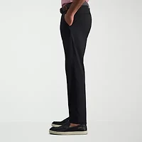 Haggar Cotton Canvas Mens Straight Fit Flat Front Pant