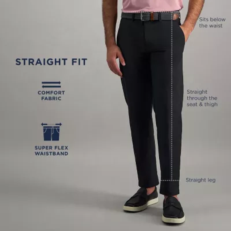 Haggar Cotton Canvas Mens Straight Fit Flat Front Pant