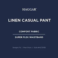 Haggar Cotton Canvas Mens Straight Fit Flat Front Pant
