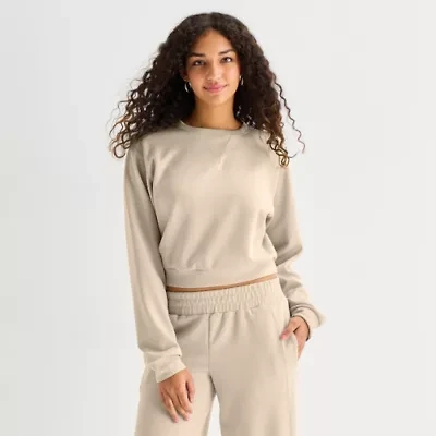 Arizona Womens Juniors Round Neck Long Sleeve Sweatshirt