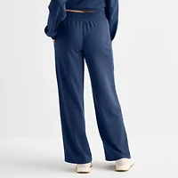 Arizona Womens Juniors Wide Leg Mid Rise Sweatpant