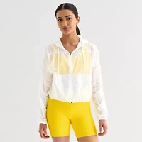 Xersion Womens Hooded Lightweight Windbreaker