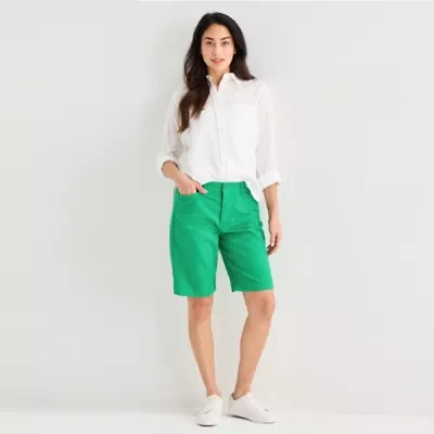 St. John's Bay Womens 12 1/4" Bermuda Short