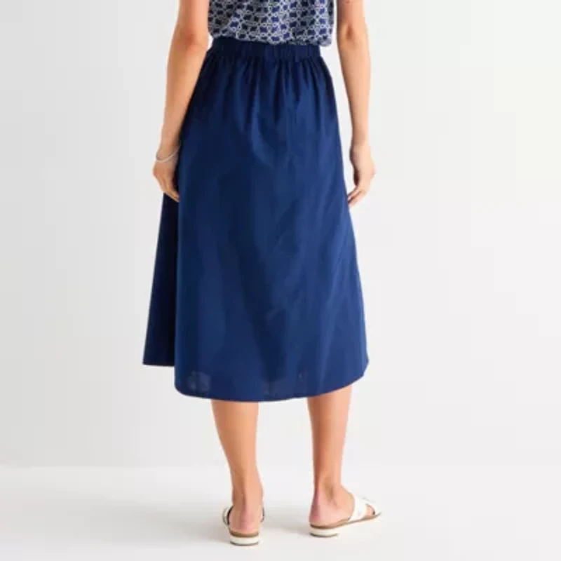 St. John's Bay Womens Midi A-Line Skirt