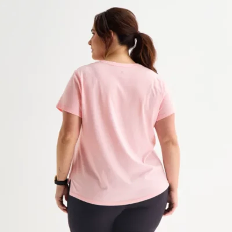 Xersion Womens Crew Neck Short Sleeve Active Plus T-Shirt