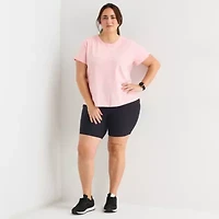 Xersion Womens Crew Neck Short Sleeve Active Plus T-Shirt