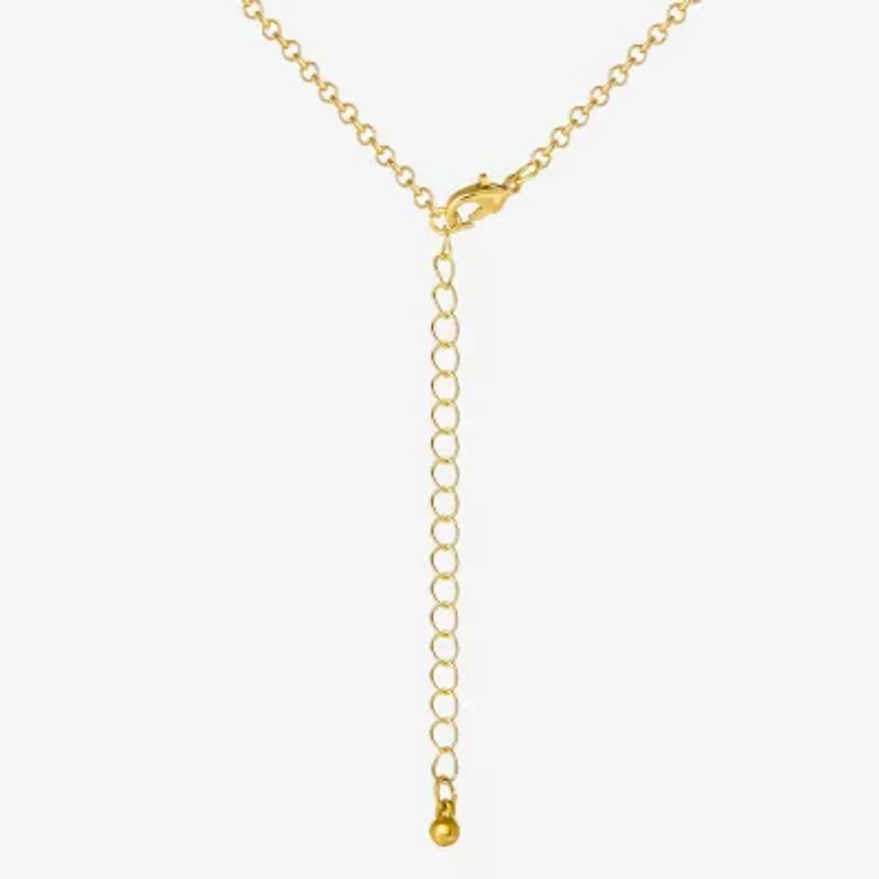 JS Jessica Simpson Gold Tone Pendant Necklace & Stud Earring Womens Crystal Butterfly 3-pc. Jewelry Set