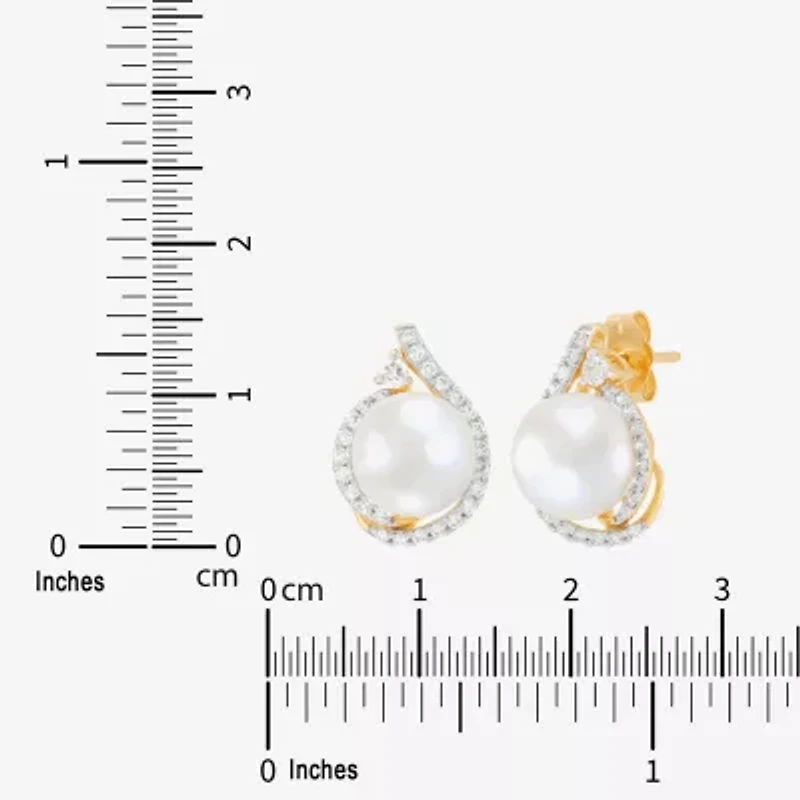 Limited Quantities! 3/8 CT. T.W. Genuine White 14K Gold 14.9mm Stud Earrings