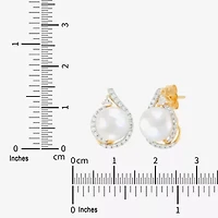 Limited Quantities! 3/8 CT. T.W. Genuine White 14K Gold 14.9mm Stud Earrings