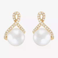 Limited Quantities! Womens 1/7 CT. T.W. Genuine White Cultured Freshwater Pearl 14K Gold Drop Earrings