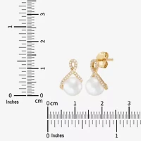 Limited Quantities! Womens 1/7 CT. T.W. Genuine White Cultured Freshwater Pearl 14K Gold Drop Earrings