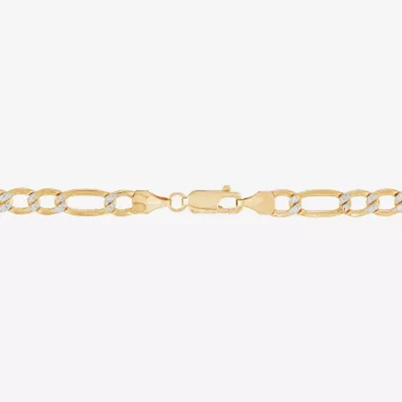 Made in Italy Womens 10K Gold 22 Inch Figaro Chain Necklace