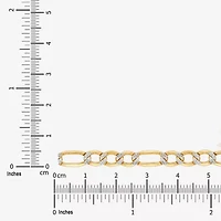 Made in Italy Womens 10K Gold 22 Inch Figaro Chain Necklace