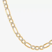 Made in Italy Womens 10K Gold 22 Inch Figaro Chain Necklace