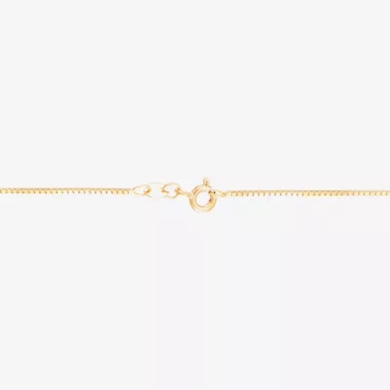 Made in Italy Womens 10K Gold 20 Inch Box Chain Necklace