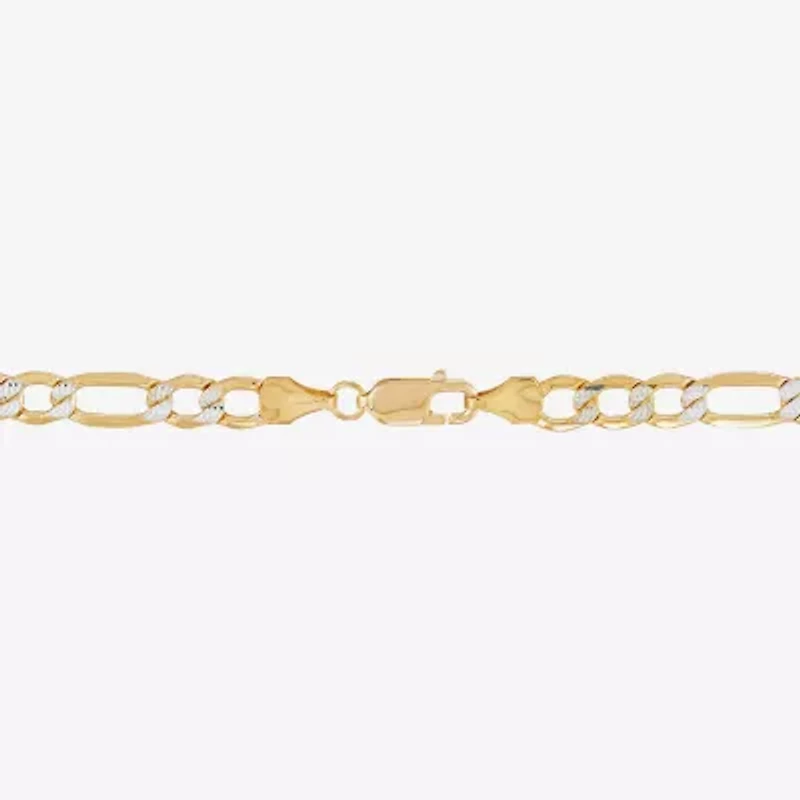 Made in Italy Womens 10K Gold 24 Inch Figaro Chain Necklace