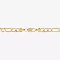 Made in Italy Womens 10K Gold 24 Inch Figaro Chain Necklace