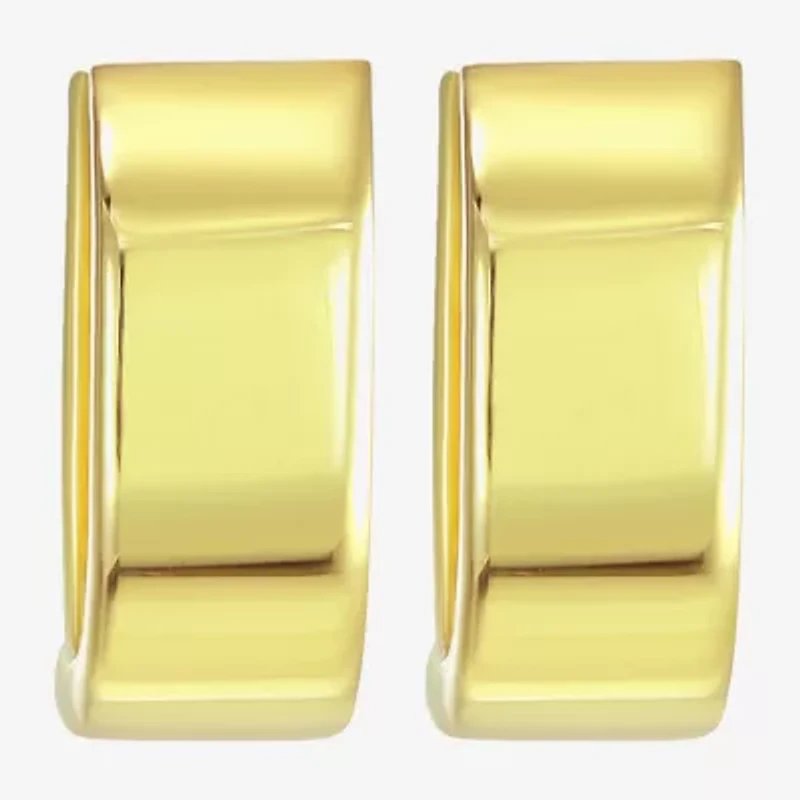 Gold Addiction Womens 10K Gold 13.5mm Hoop Earrings