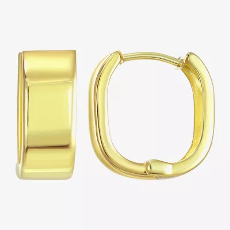 Gold Addiction Womens 10K Gold 13.5mm Hoop Earrings