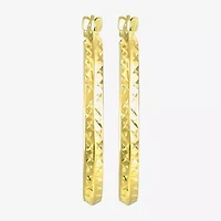 Womens 14K Gold 23mm Round Hoop Earrings