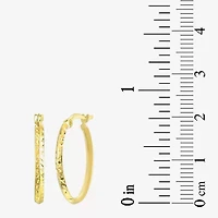 Womens 14K Gold 23mm Round Hoop Earrings