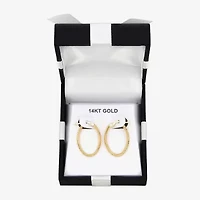 Womens 14K Gold 23mm Round Hoop Earrings