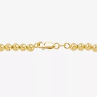 Limited Quantities! Womens 18K Gold Over Silver 7.25 Inch Hollow Bead Chain Bracelet