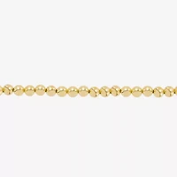 Limited Quantities! Womens 18K Gold Over Silver 7.25 Inch Hollow Bead Chain Bracelet