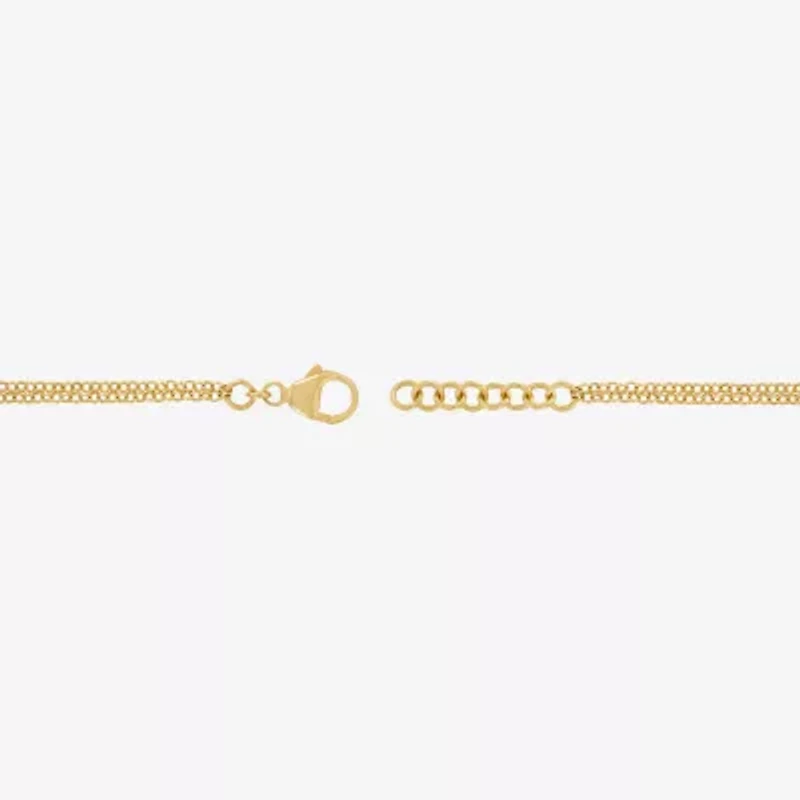 Limited Quantities! Womens 24K Gold Over Silver Heart Charm Bracelet