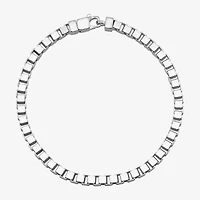 Limited Quantities! Womens Sterling Silver 7.5 Inch Box Chain Bracelet